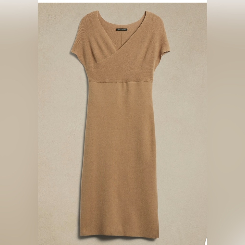 Banana Republic Camel/Tan Midi Dress